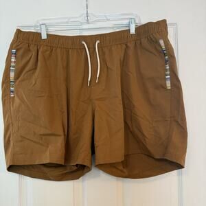 Wowie‎ Men’s Shorts XXL Men Flow 2.0 Turmeric Yellow Aztec Stretch Ultralite EUC